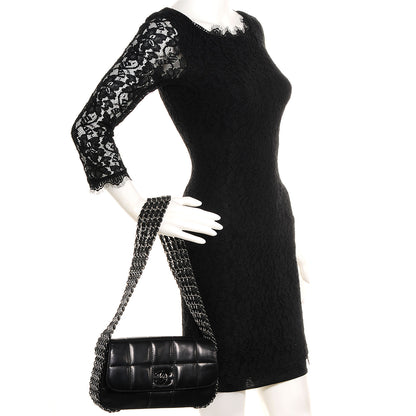 Chanel Lambskin Chocolate Bar 5 Chain Flap Black 2 of 8