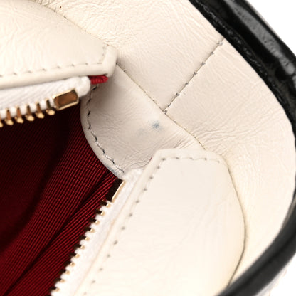 Chanel Aged Calfskin Quilted Medium Gabrielle Hobo Black White 11 of 13