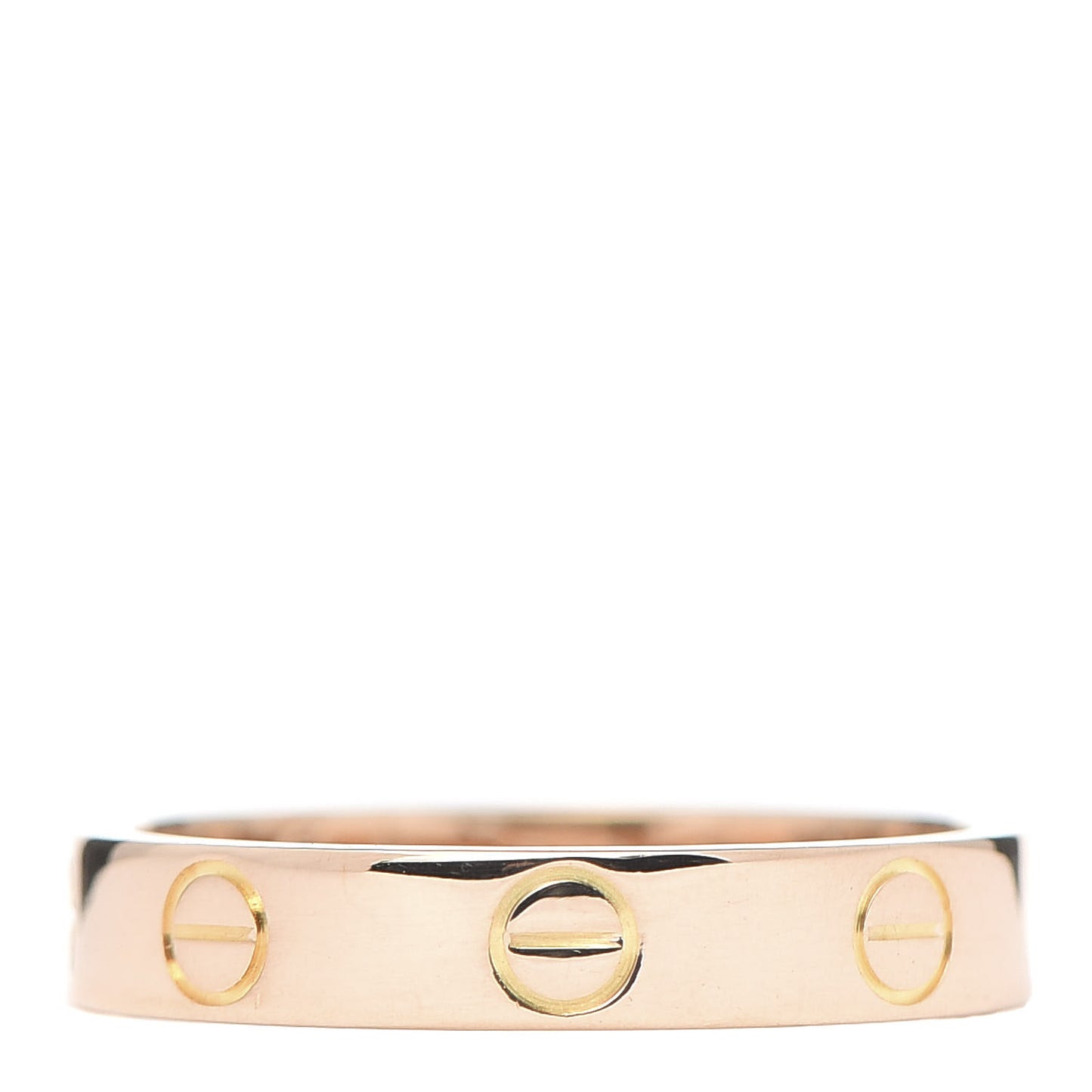 18K Pink Gold 3.5mm LOVE Wedding Band Ring 52 6