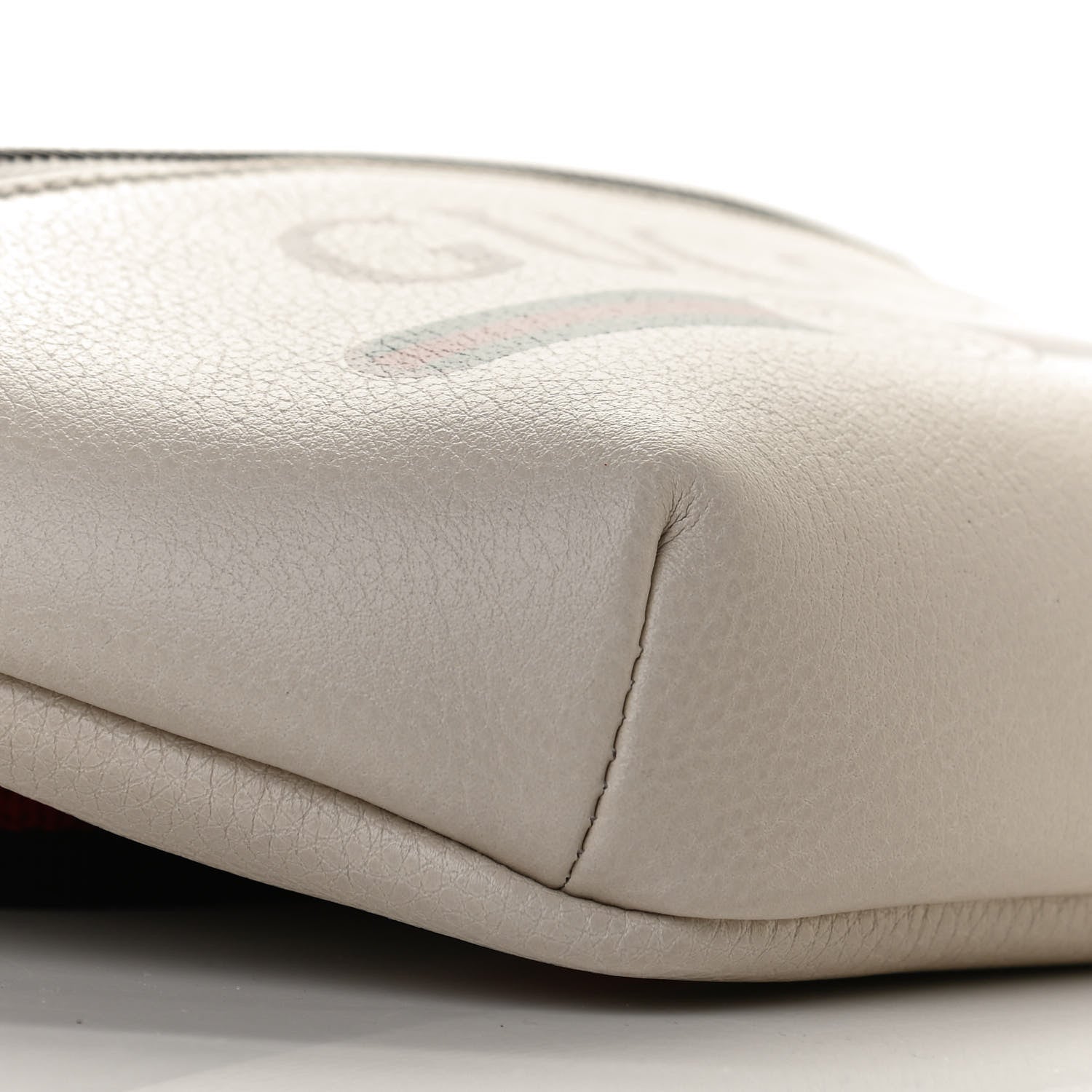 Gucci Grained Calfskin Small Logo Belt Bag White 8 of 10