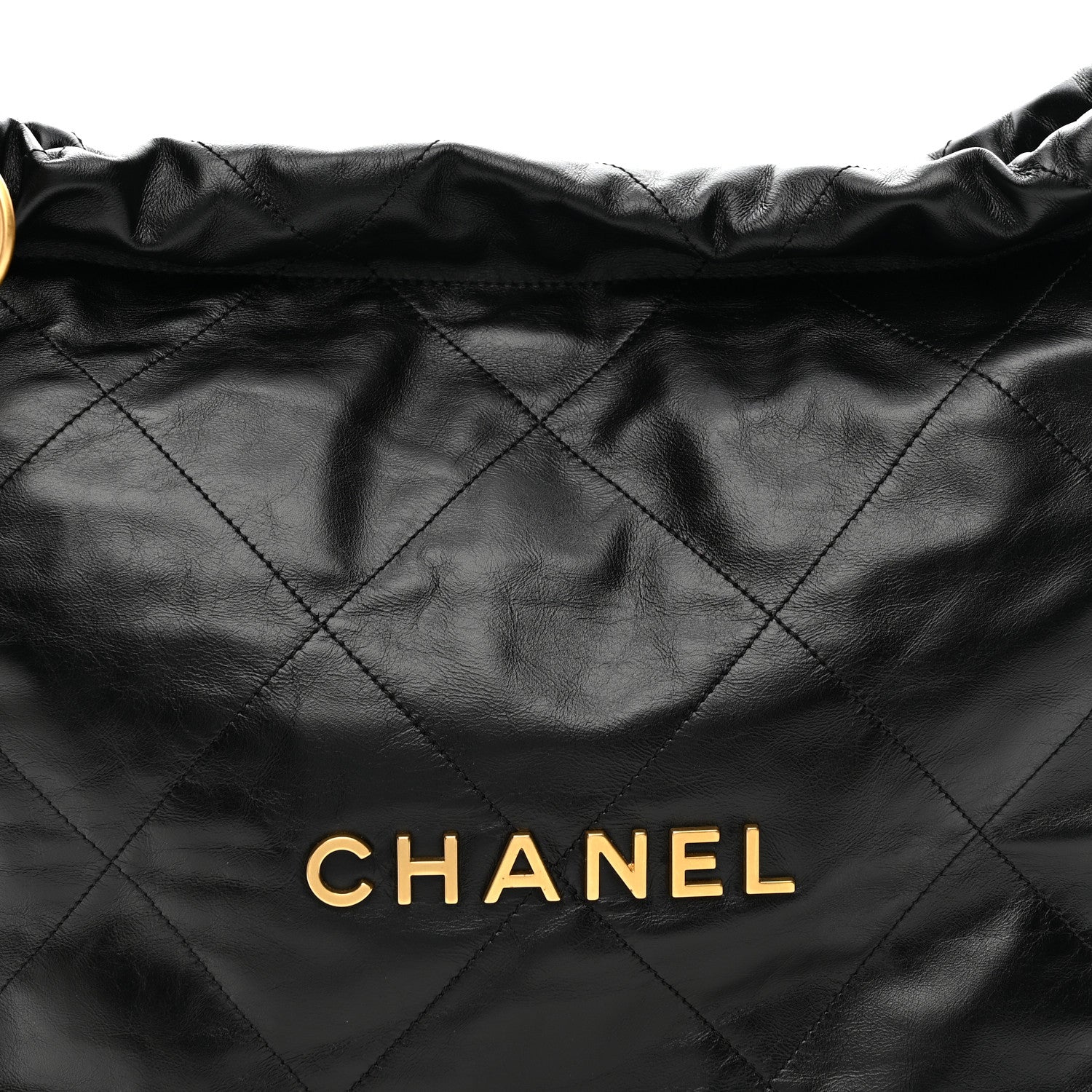 Chanel Shiny Calfskin Quilted Small Chanel 22 Black 1842662