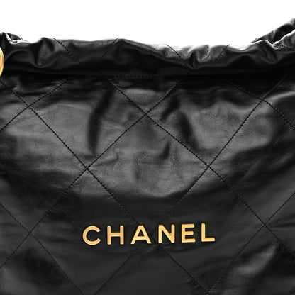 Chanel Shiny Calfskin Quilted Small Chanel 22 Black 8 of 11