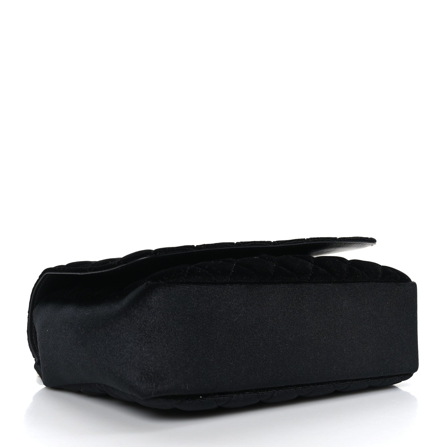 Calfskin Nylon Quilted Medusa Chain Crossbody Black