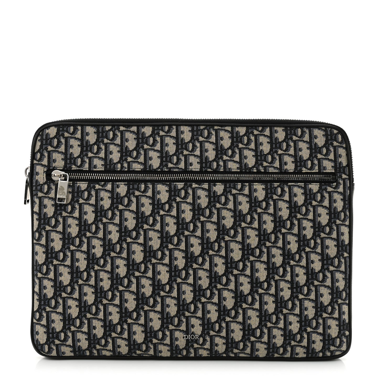 Oblique Grained Calfskin Laptop Case Blue Multicolor