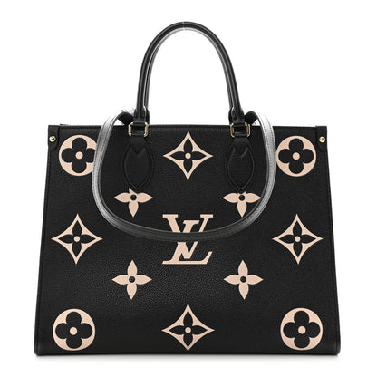 Louis Vuitton Empreinte Monogram Giant Onthego MM Black Beige 1 of 9