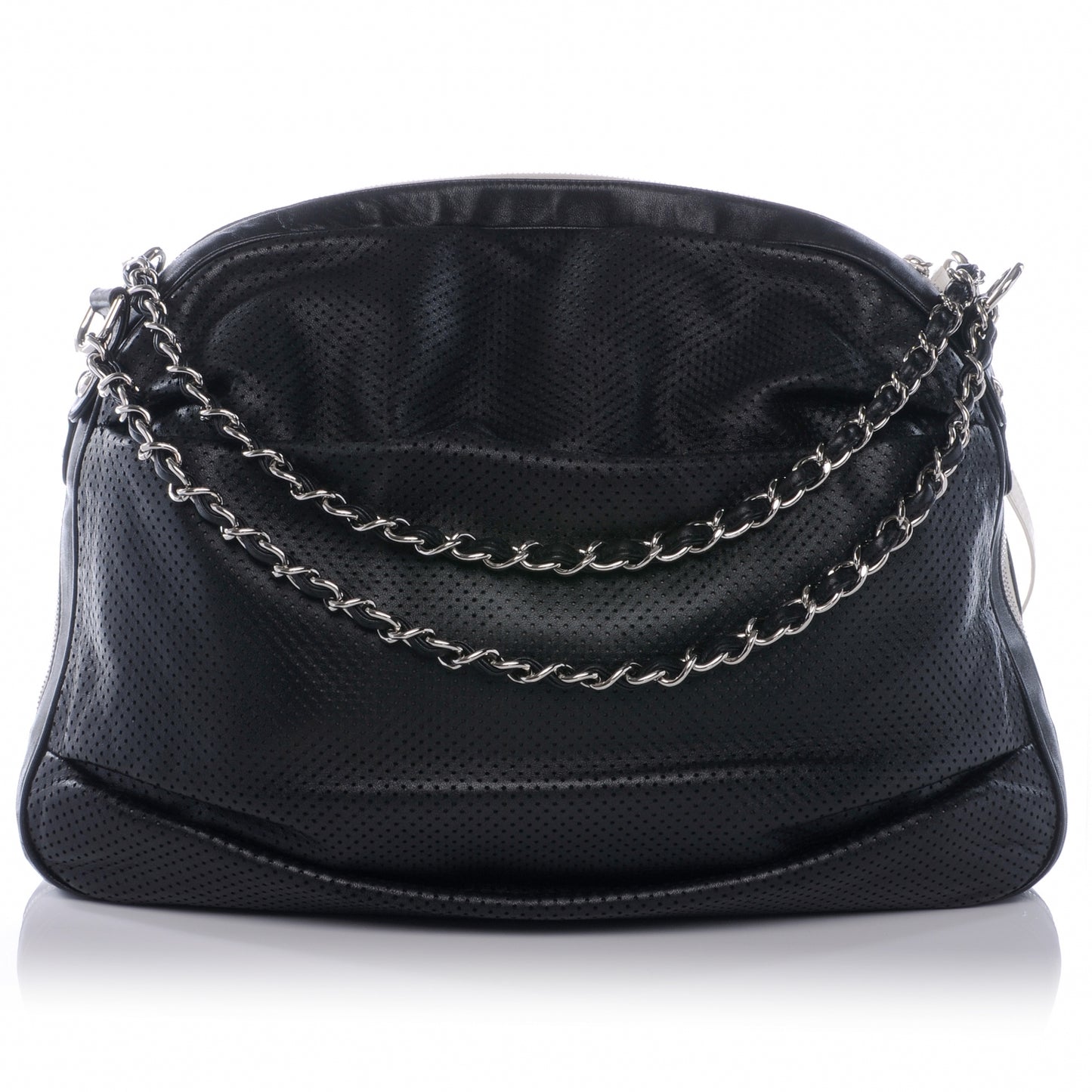 Perforated Baseball Spirit Ligne Hobo Black