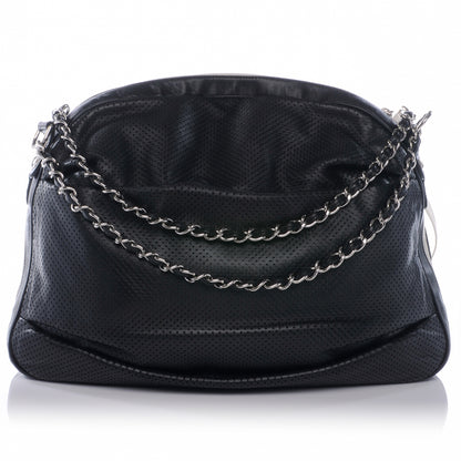 Chanel Perforated Baseball Spirit Ligne Hobo Black 4 of 9
