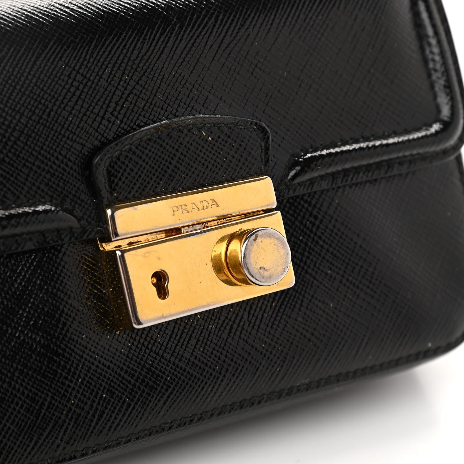 Prada Saffiano Lux Sound Crossbody Bag Black 12 of 14