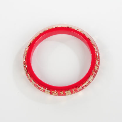 Louis Vuitton Resin Swarovski Medium Inclusion Bracelet PM Pomme D'Amour 3 of 5