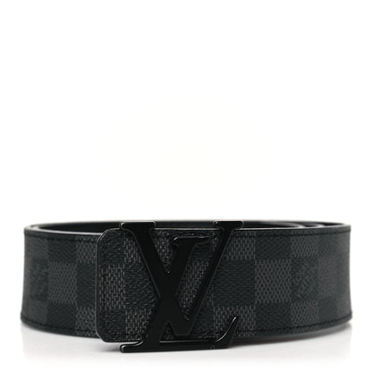 Louis Vuitton Calfskin Damier Eclipse 40mm LV Initiales Reversible 85 34 Belt 1 of 8