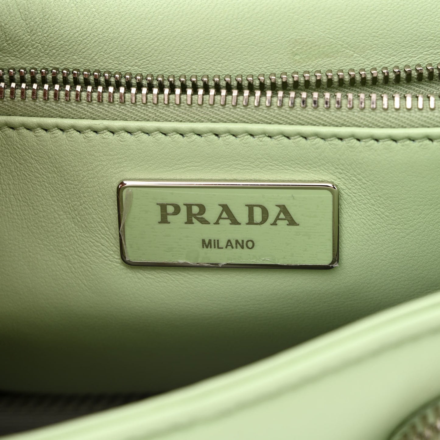 Nappa Re-Nylon Double Pocket Buckle Shoulder Bag Acqua