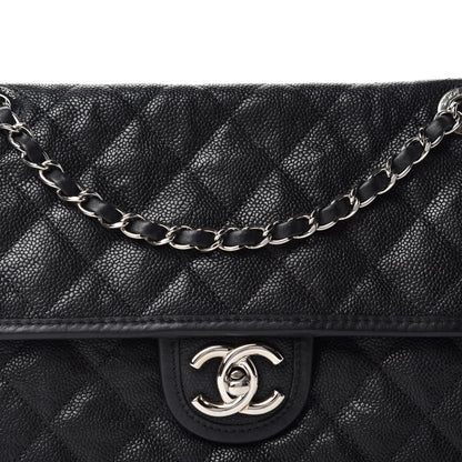 Chanel Caviar Quilted Medium French Riviera Flap Black 10 of 11