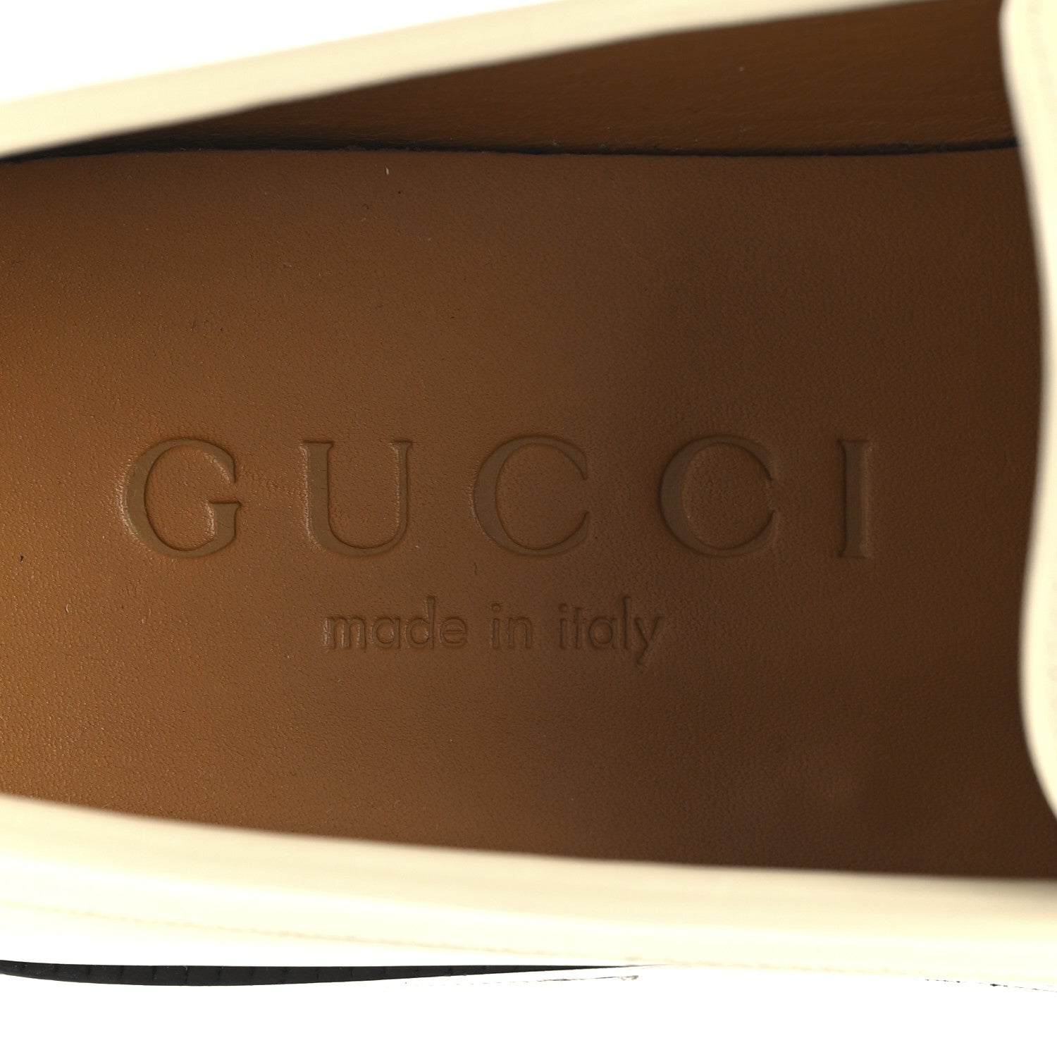 Gucci Calfskin Womens Horsebit Moccasin Loafers 37.5 New Ivoire 9 of 10