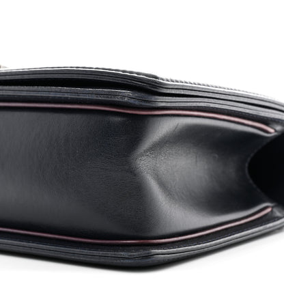 Chanel Calfskin Embossed New Medium Paris Salzburg Boy Flap Navy 10 of 11