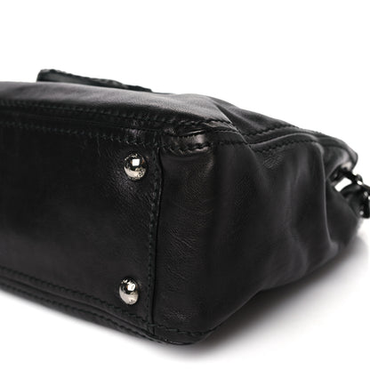 Prada Glace Calf Pushlock Chain Shoulder Bag Black 11 of 12