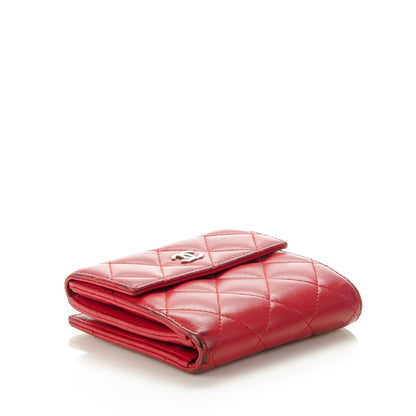Chanel Lambskin Quilted French Flap Wallet Red 4 of 8