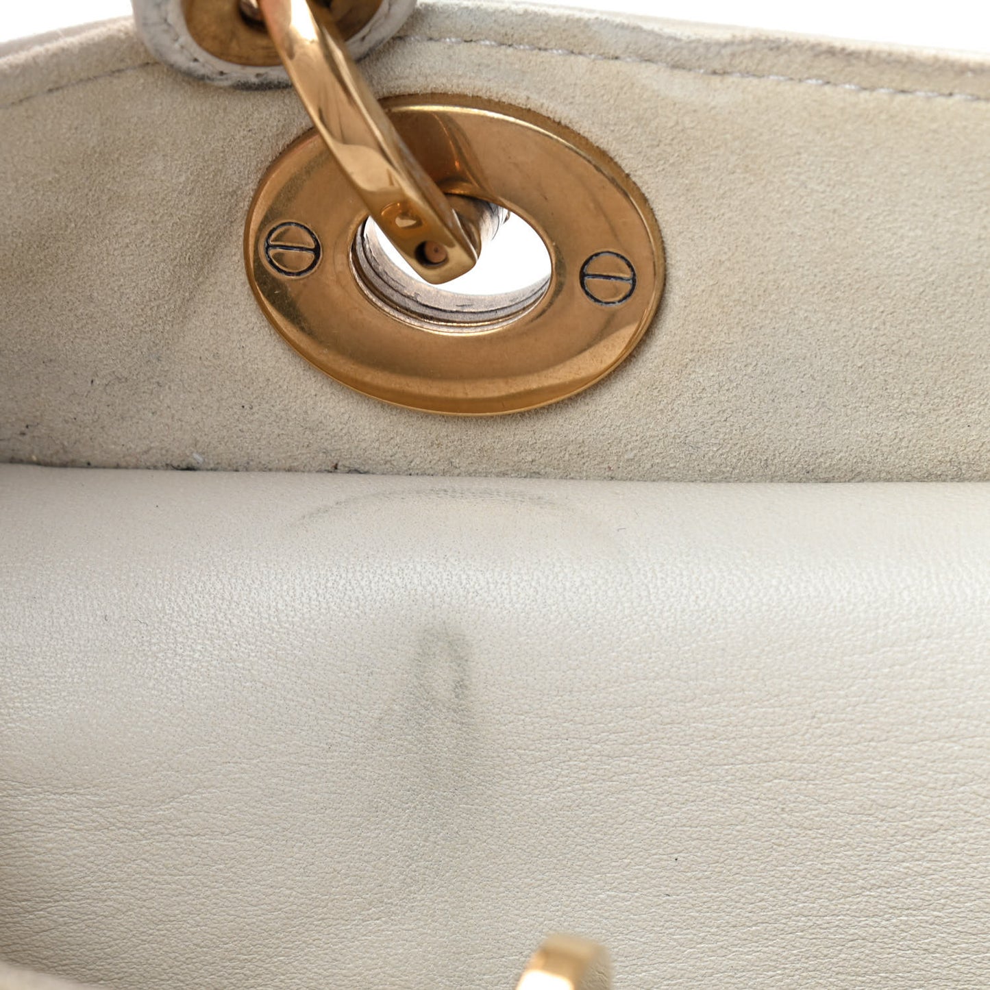 Smooth Calfskin Embroidered The Moon in My Eyes Medium Lady Dior White