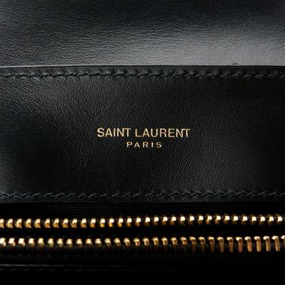Saint Laurent Calfskin Y Quilted Monogram Small Loulou Chain Satchel Black 6 of 11