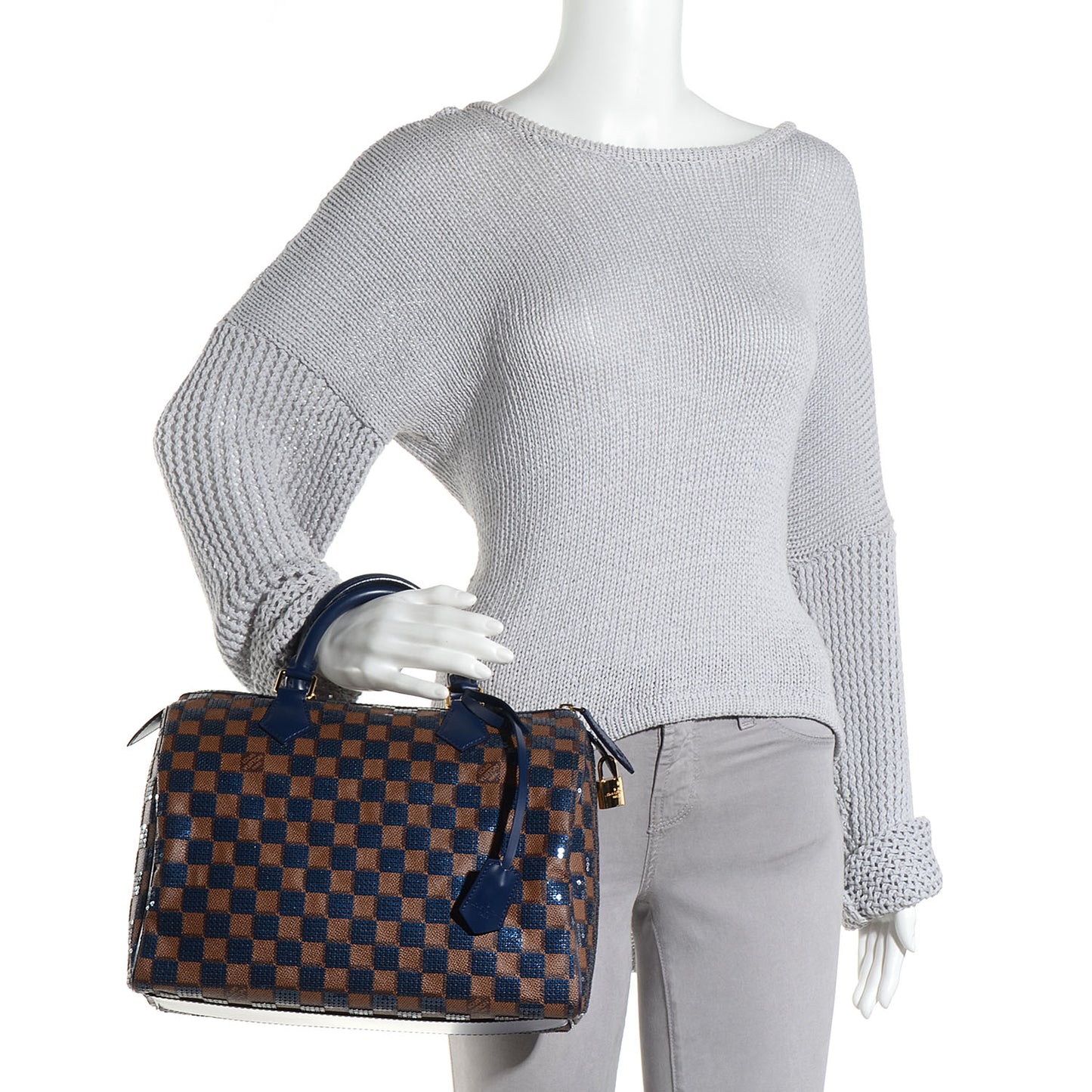 Damier Paillettes Speedy 30 Blue