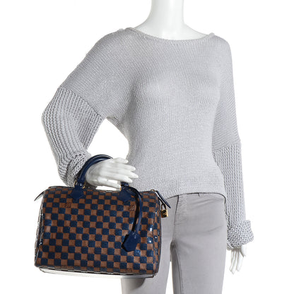 Louis Vuitton Damier Paillettes Speedy 30 Blue 2 of 8