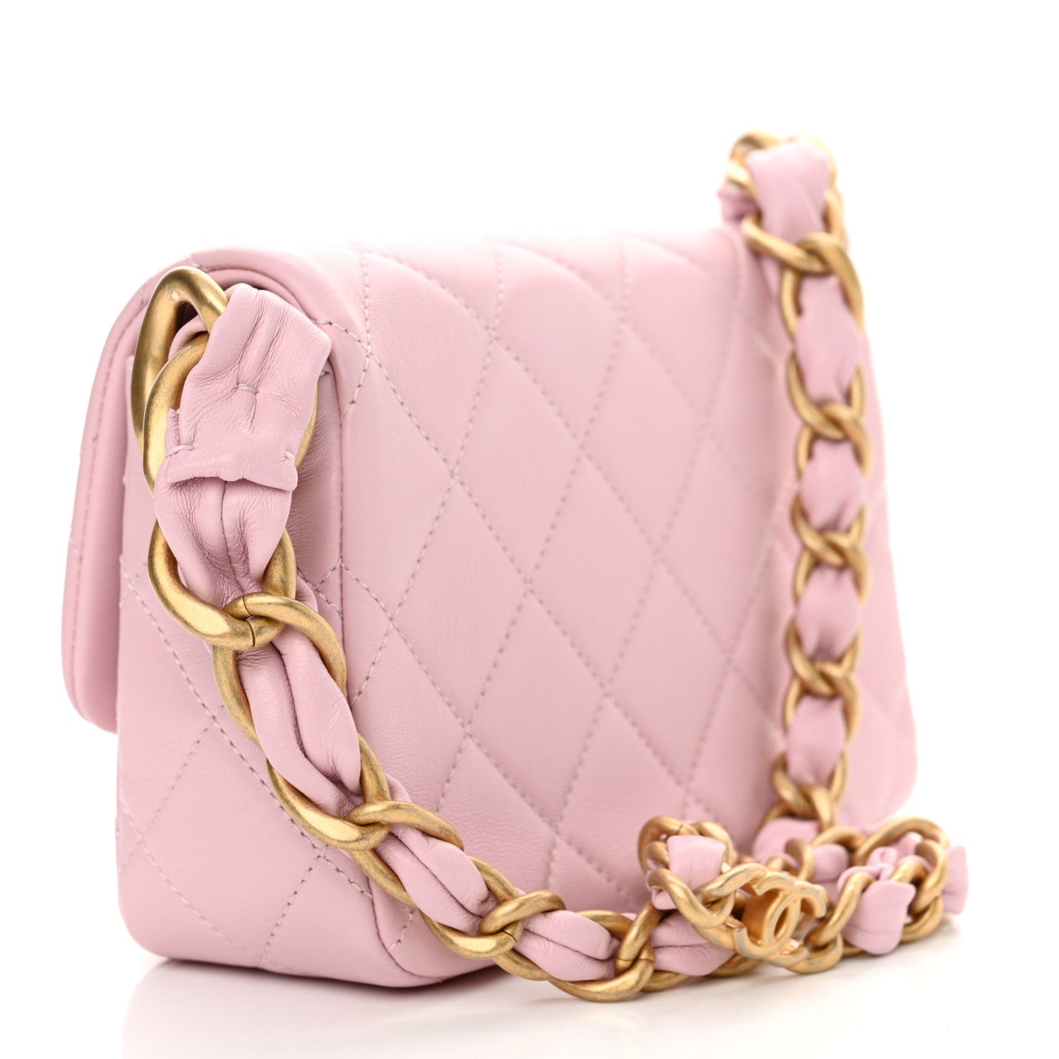 Chanel Lambskin Quilted Mini Flap Light Pink 3 of 11