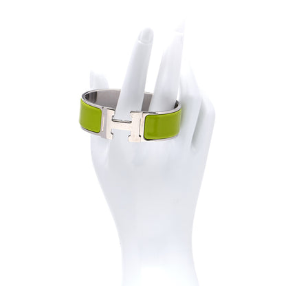 Hermes Enamel Wide Clic Clac H Bracelet GM Vert Anis 2 of 6