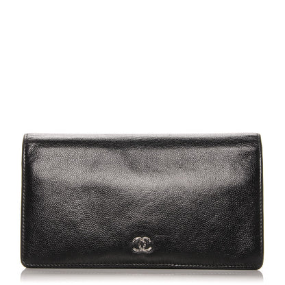 Chanel Caviar Sevruga Yen Wallet Black 1 of 8