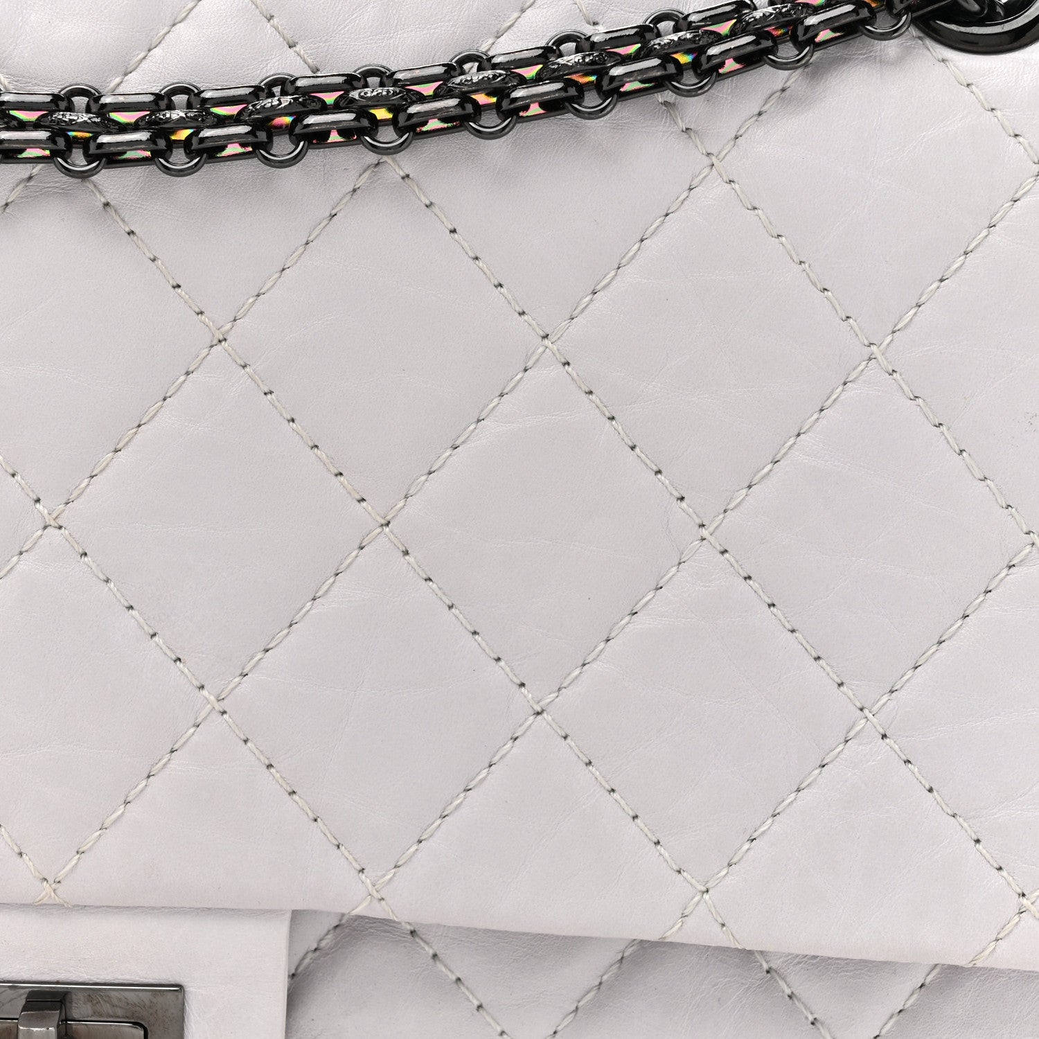 Chanel Aged Calfskin Quilted 2.55 Reissue 226 Flap White 8 of 15