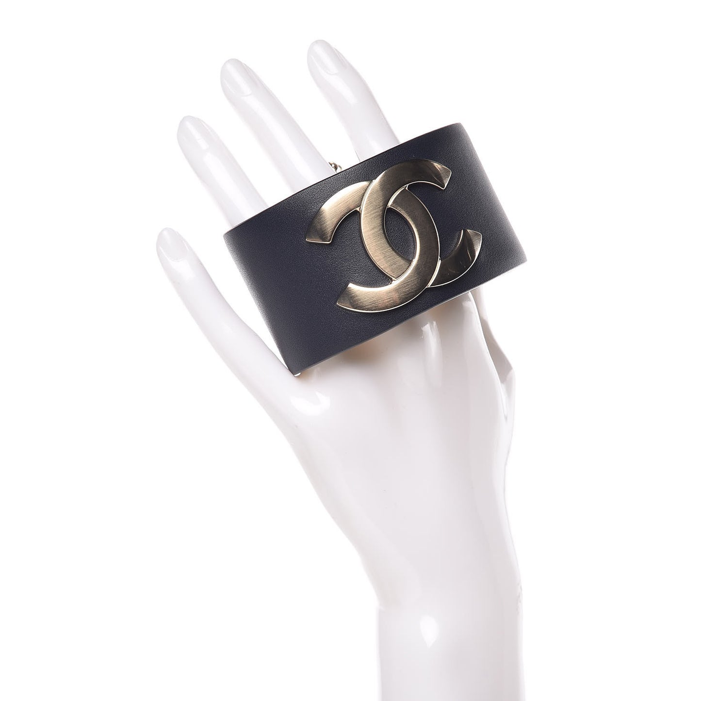 Calfskin CC Wide Cuff Navy