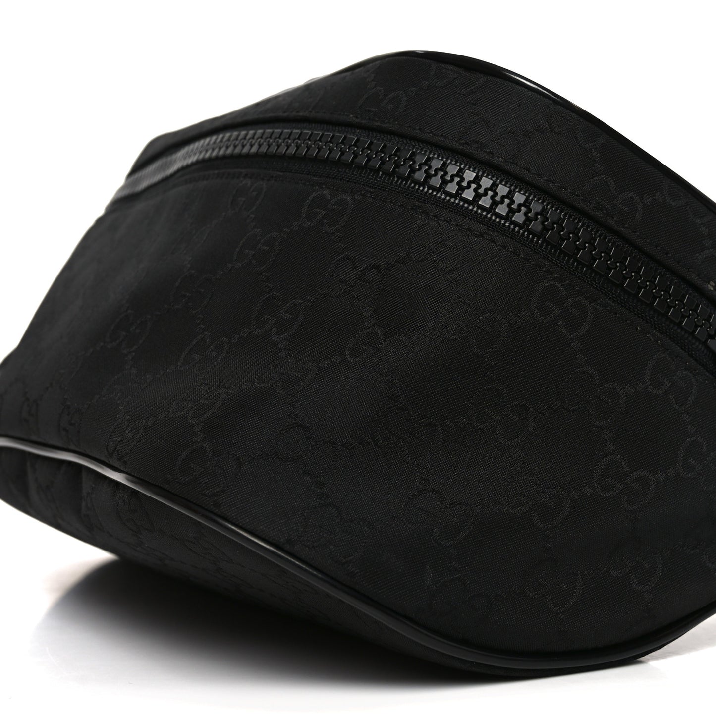 Nylon Monogram Fanny Pack Belt Bag Black
