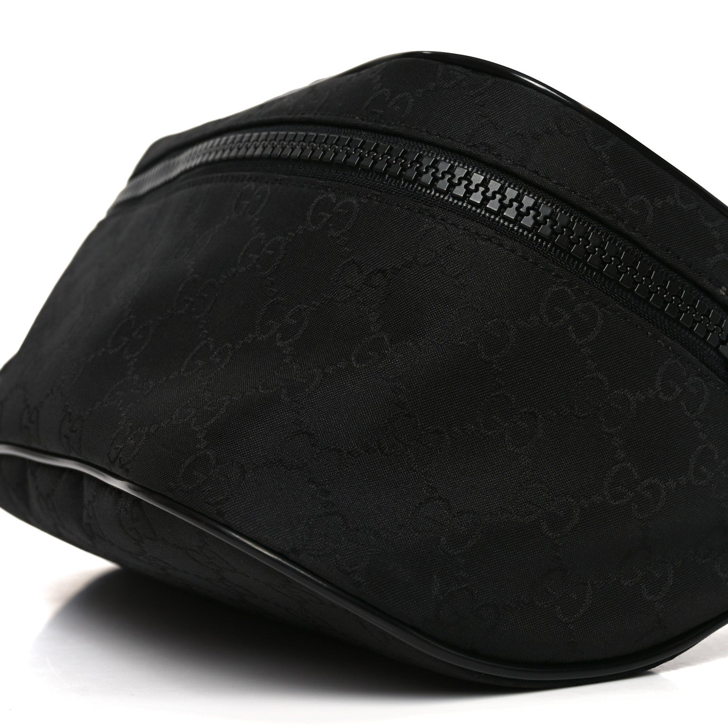 Gucci Nylon Monogram Fanny Pack Belt Bag Black 10 of 11