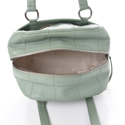 Chanel Caviar Square Stitched Tote Green 5 of 10