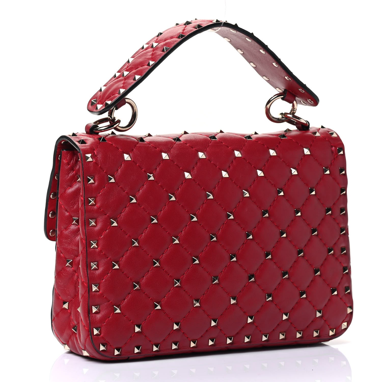 Valentino Garavani Nappa Medium Rockstud Spike Shoulder Bag Rosso Valentino 2 of 4
