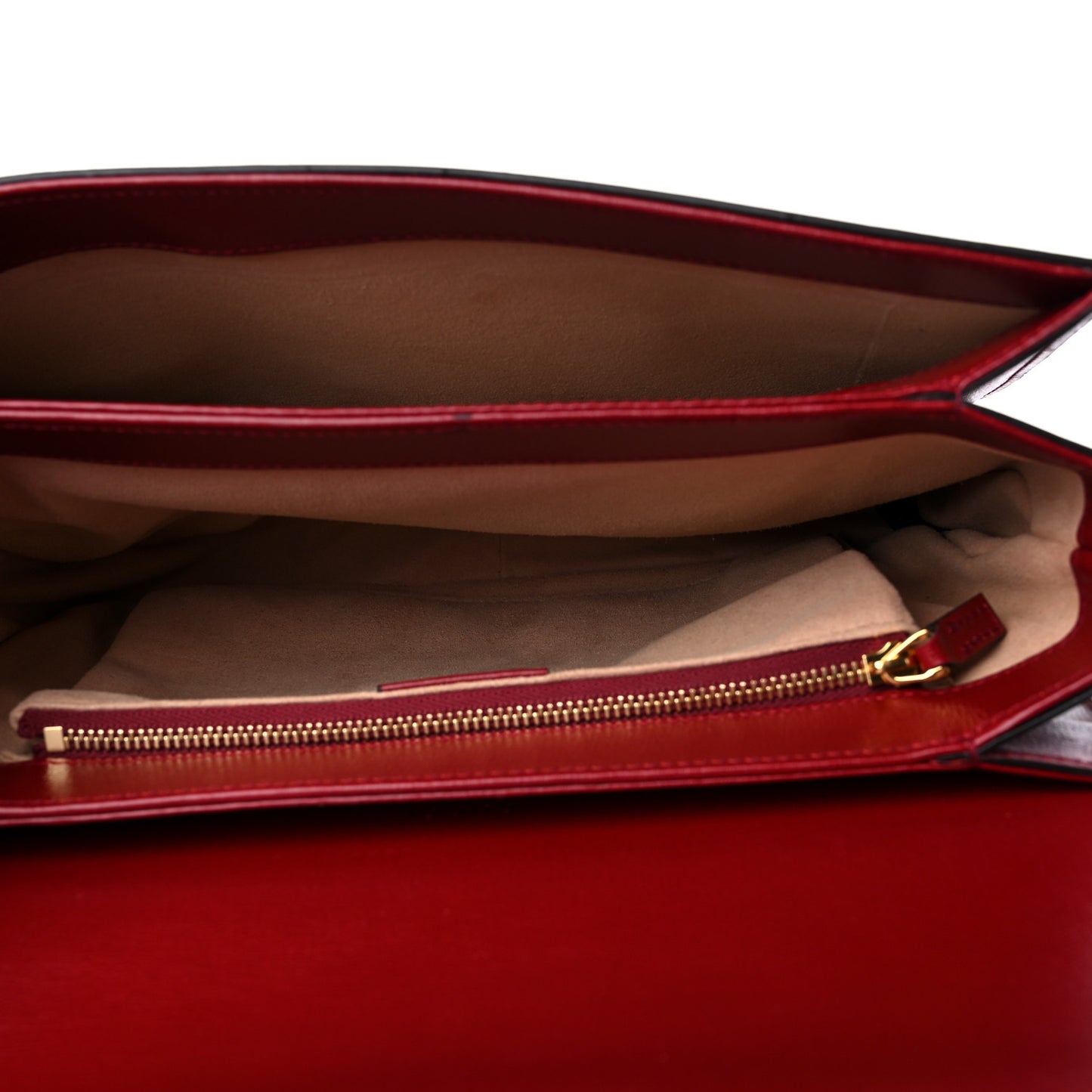 GG Supreme Monogram Azalea Calfskin Horsebit 1955 Shoulder Bag Beige Ebony New Cherry Red