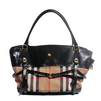 Burberry House Check Bridle Calfskin Kent Bag Black 1 of 8