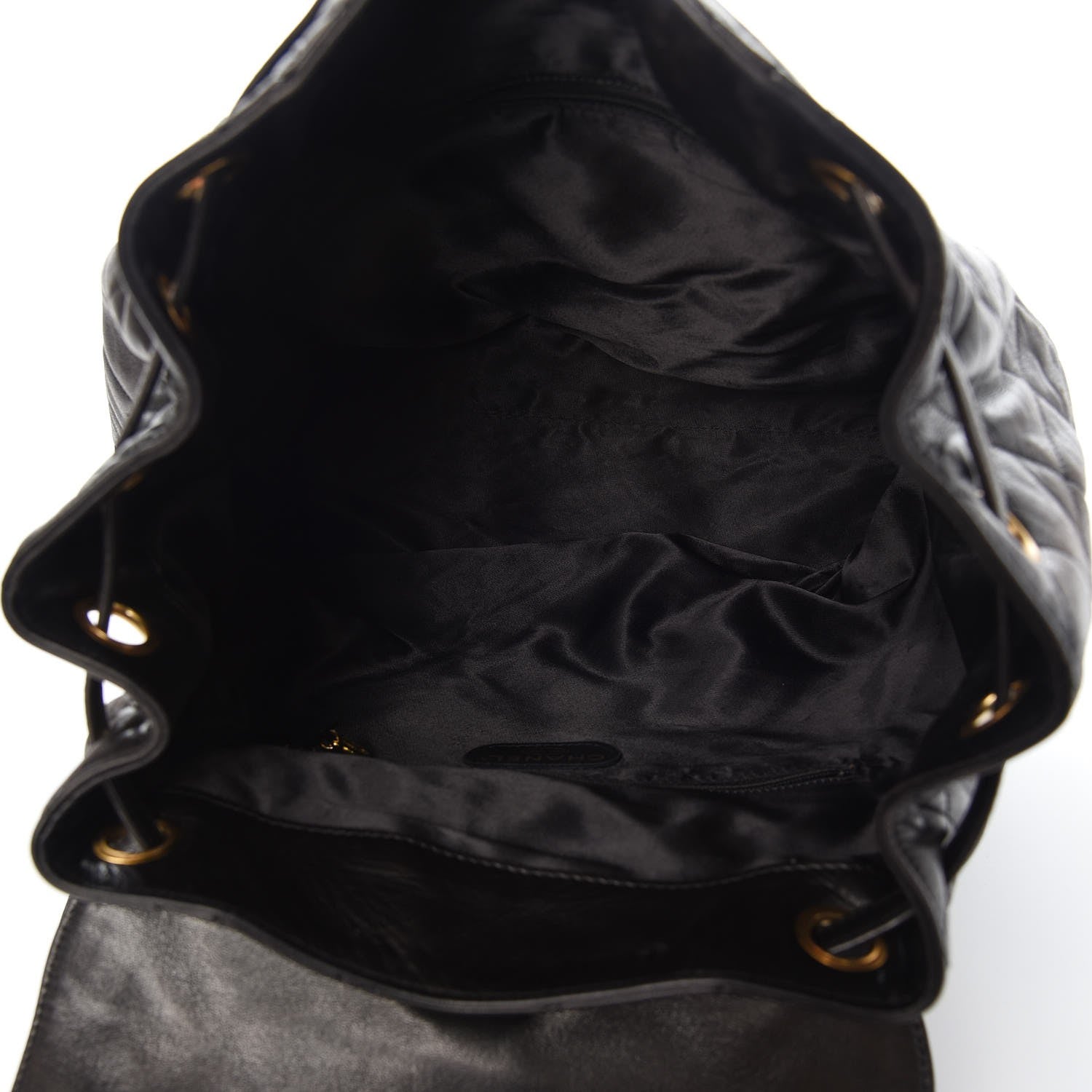 Chanel Lambskin Quilted Backpack Black 5 of 9