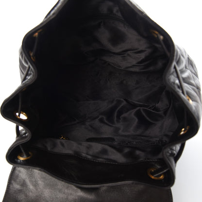 Chanel Lambskin Quilted Backpack Black 5 of 9