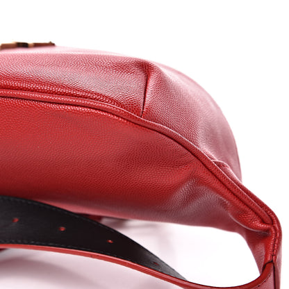 Saint Laurent Grain De Poudre Monogram Belt Bag Rouge Eros 9 of 9