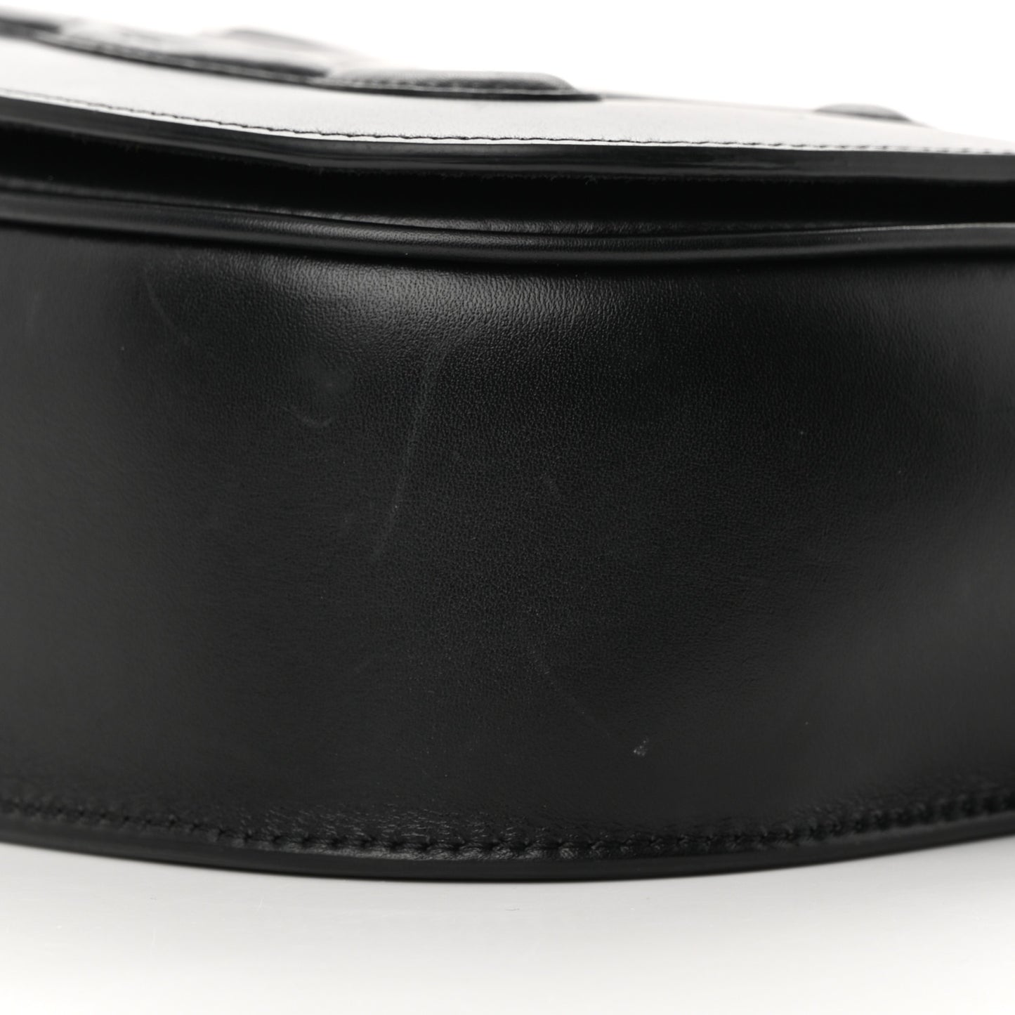 Smooth Calfskin Cuir Triomphe Folco Crossbody Bag Black
