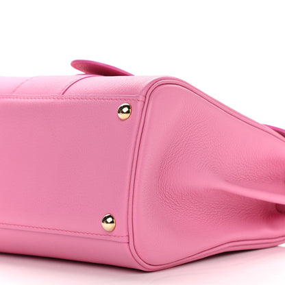 Delvaux Grained Calfskin Mini Brillant Satchel Flamingo 9 of 9