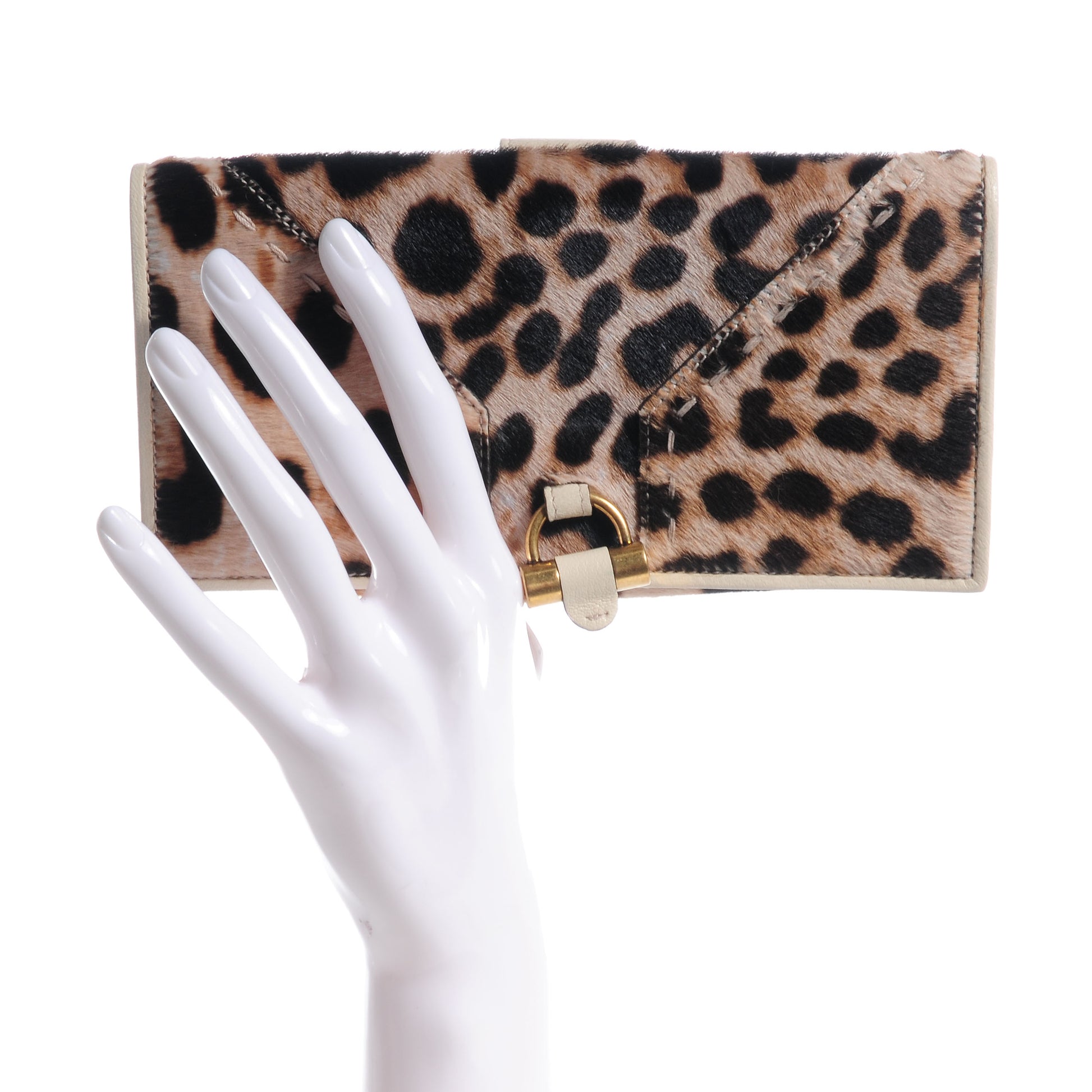 Saint Laurent Pony Hair Leopard Muse Wallet 2 of 9