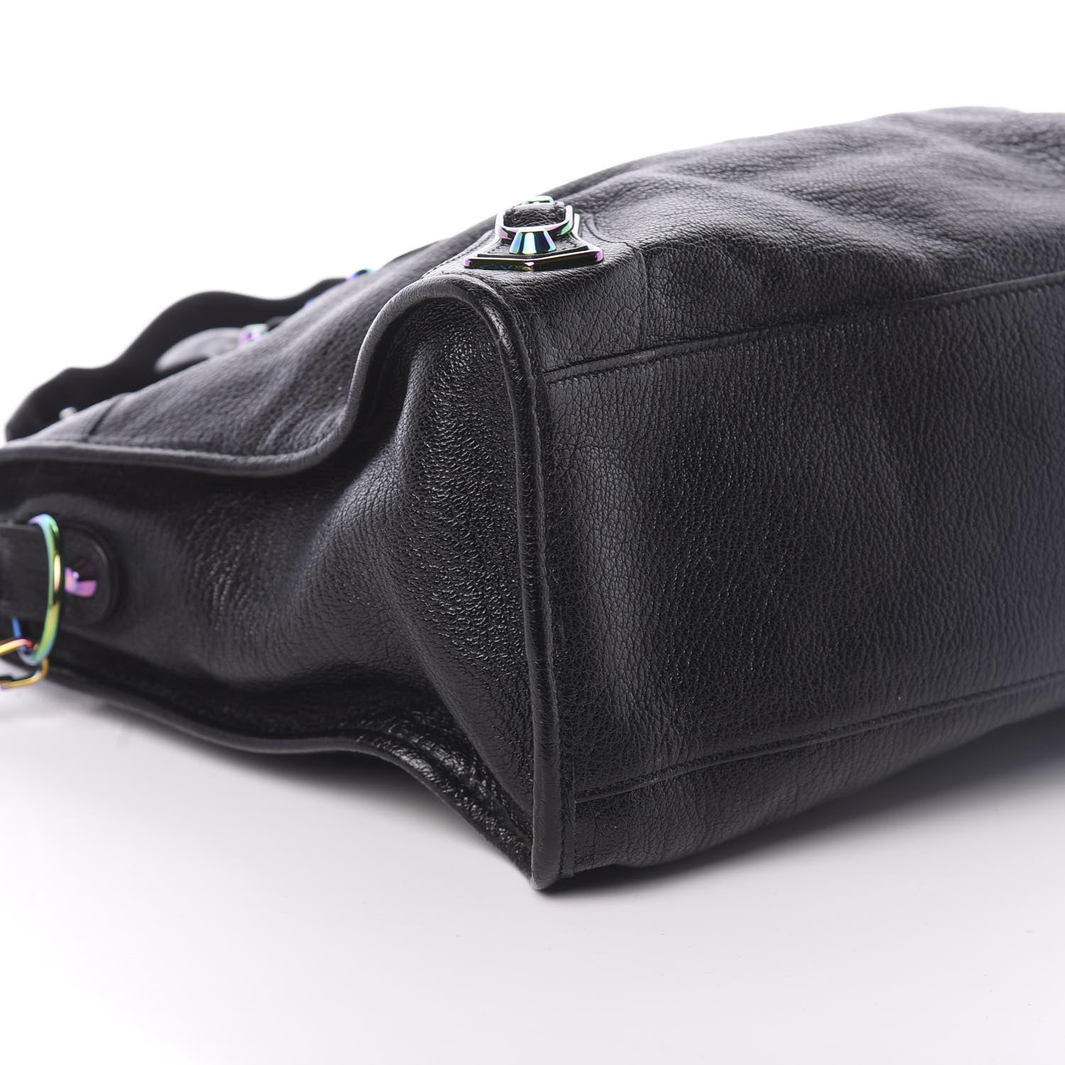 Balenciaga Chevre Iridescent Metallic Edge Hardware City Black 9 of 10