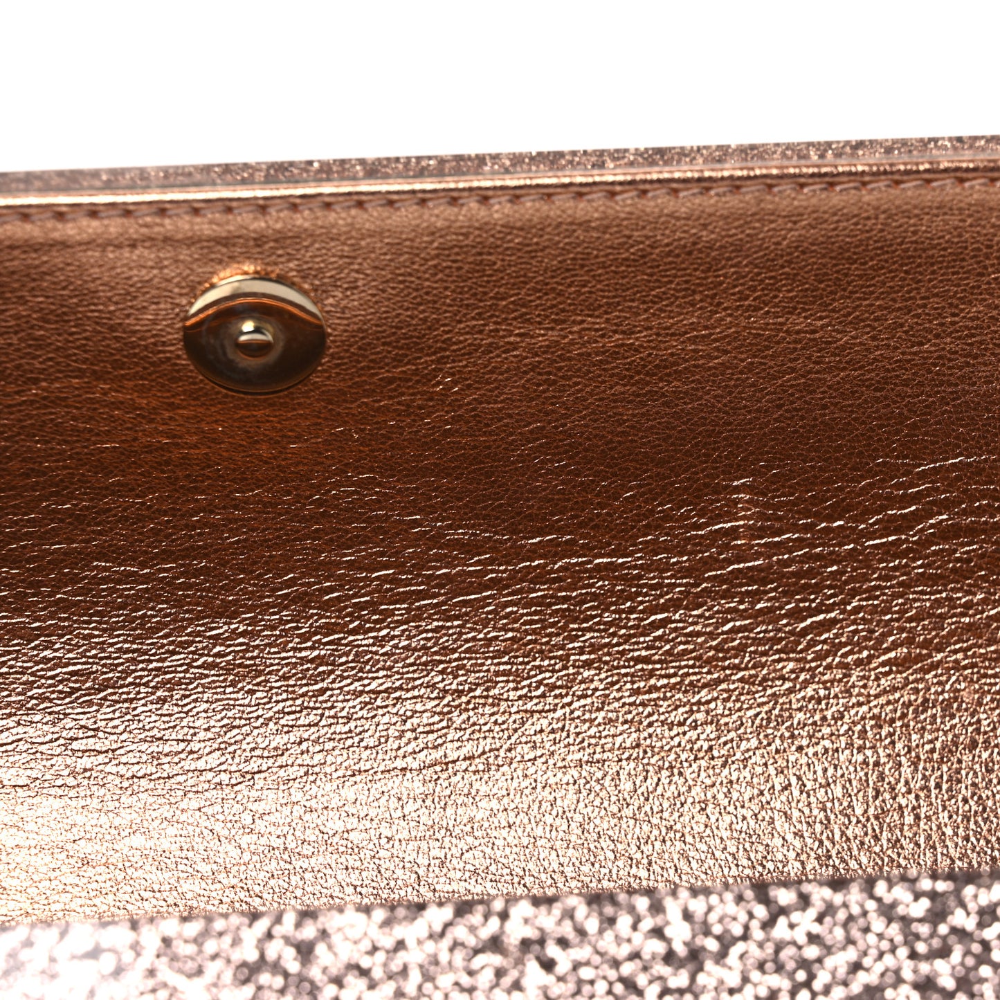 Acrylic Glitter Sweetie Clutch Rose Gold