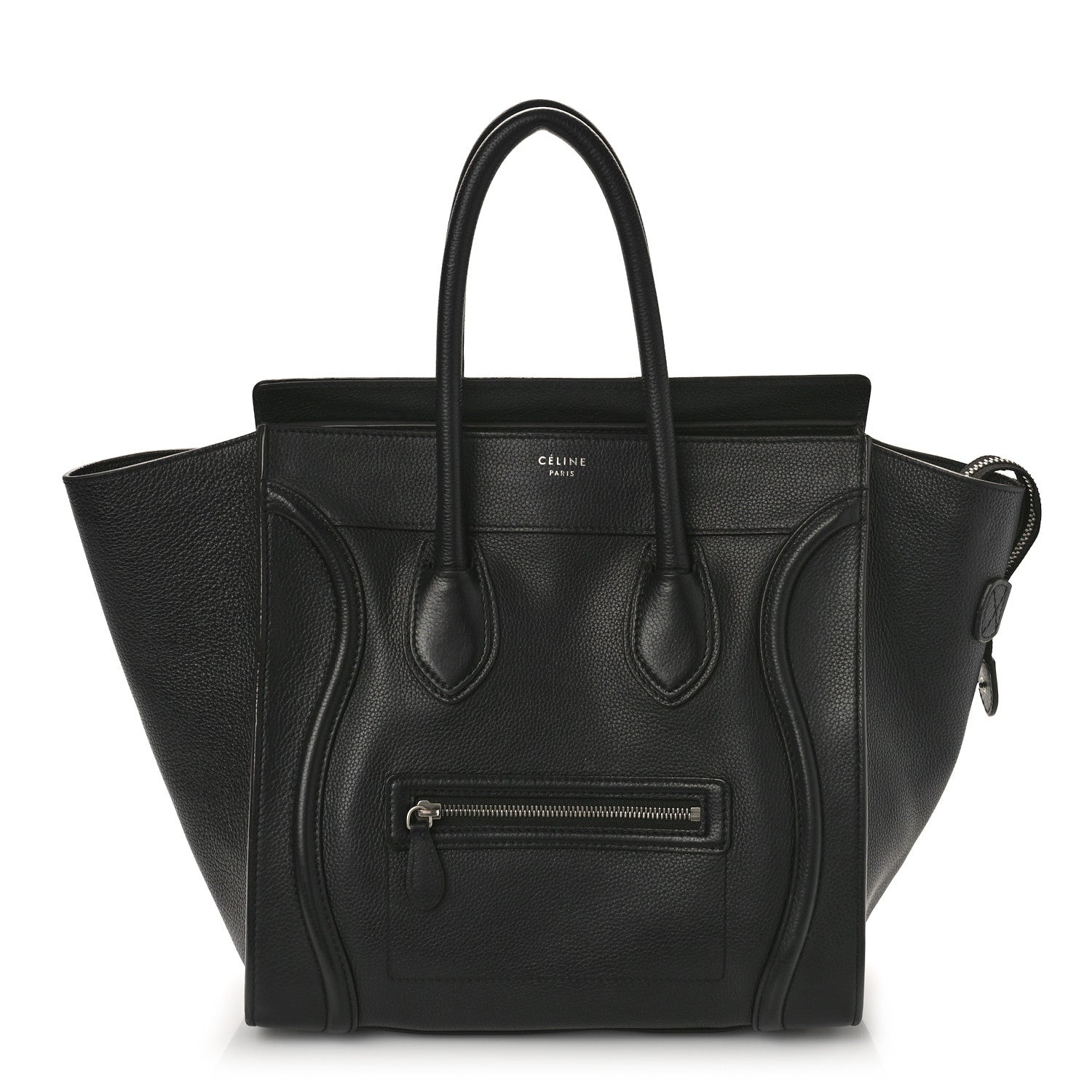 Celine Drummed Calfskin Mini Luggage Black 1 of 11