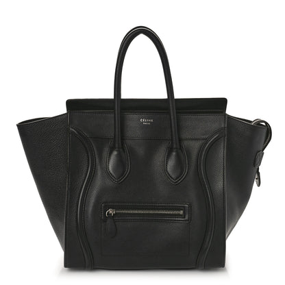 Celine Drummed Calfskin Mini Luggage Black 1 of 11