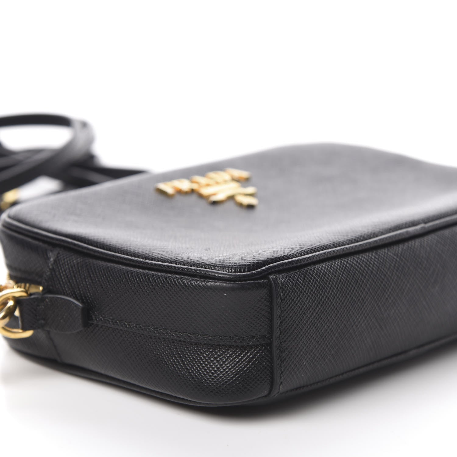 Prada Saffiano Lux Small Camera Crossbody Bag Black 6 of 9