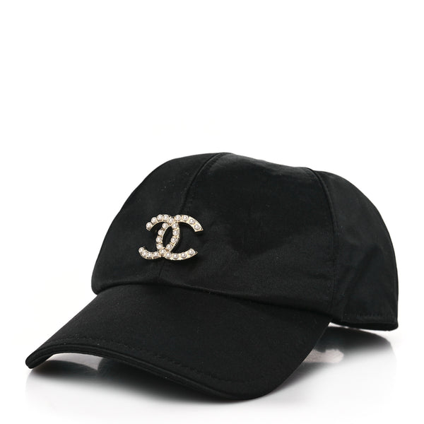 Chanel Silk Pearl CC Cap Hat Black 1249121 – FASHIONPHILE