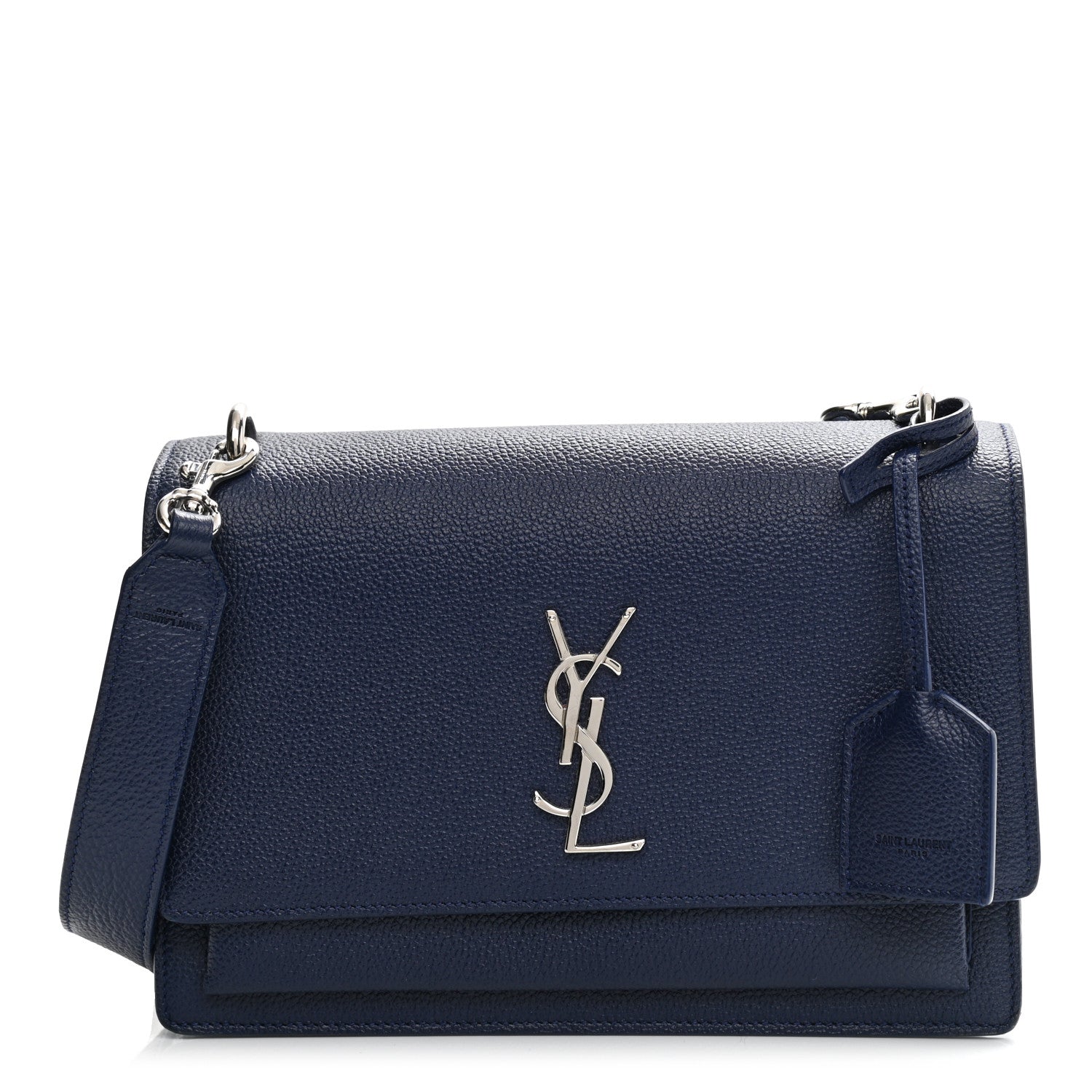 Saint Laurent Grained Calfskin Medium Monogram Sunset Dark Blue 1 of 10