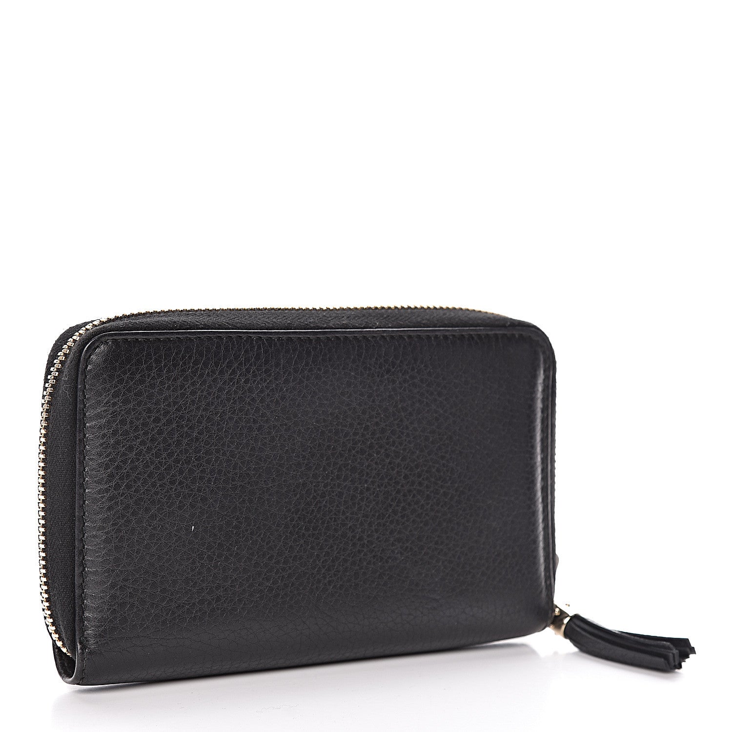 Gucci Pebbled Calfskin Medium Soho Zip Around Wallet Black 3 of 8