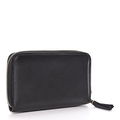 Gucci Pebbled Calfskin Medium Soho Zip Around Wallet Black 3 of 8